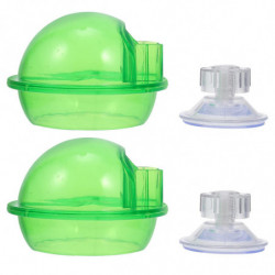 2pcs Reptile Feeders Anti-escape Lizard Food Container Crawling Pet Feeding Tool