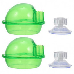 2pcs Reptile Feeders Anti-escape Lizard Food Container Crawling Pet Feeding Tool