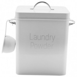 5l Beautiful Powder Laundry Powder Boxes Storage With Scoop White