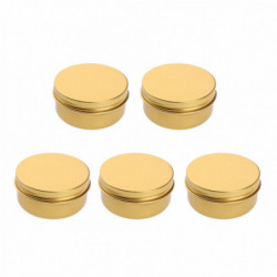 5pcs Empty Makeup Aluminum Pot Jar Tin Lip Balm Container Storage Box 150ml