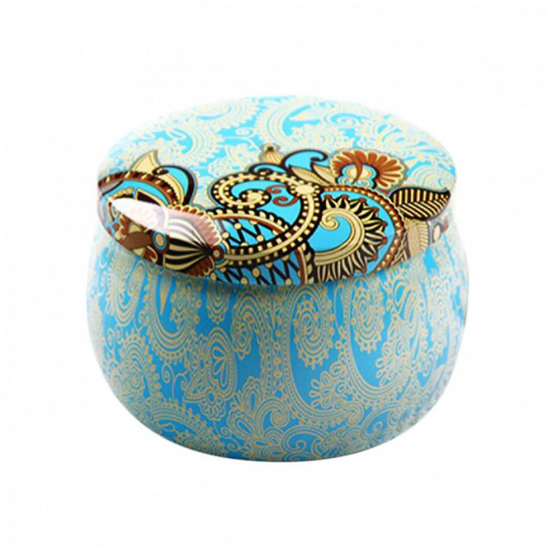 2pcs Candy Cookies Storage Tin Box For Home Decor Retro Tinplate - Colorful 1 + Colorful 2