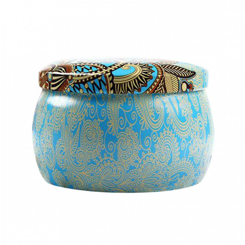 2pcs Candy Cookies Storage Tin Box For Home Decor Retro Tinplate - Colorful 1 + Colorful 2