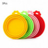 3pieces Pet Food Can Lids Reusable Silicone Dog And Cat Food Can Covers Seal