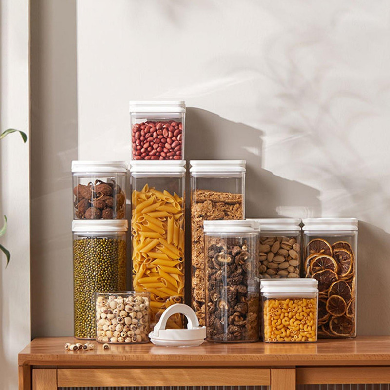 Grain Storage Box Strong Sealing Silicone Bottles Jars Grain Organizer Kitchen Gadget