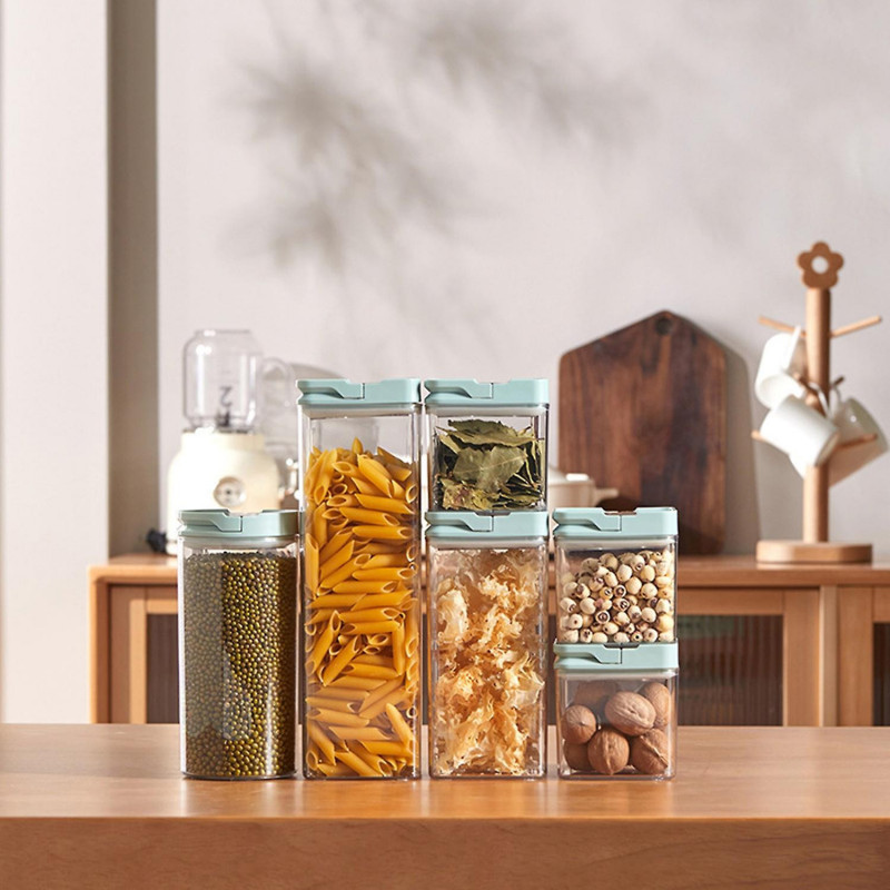 Grain Storage Box Strong Sealing Silicone Bottles Jars Grain Organizer Kitchen Gadget