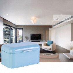 Home Office Metal Storage Box Bread Shape Large Capacity Container Organizer