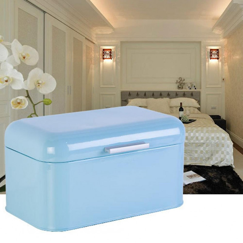 Home Office Metal Storage Box Bread Shape Large Capacity Container Organizer