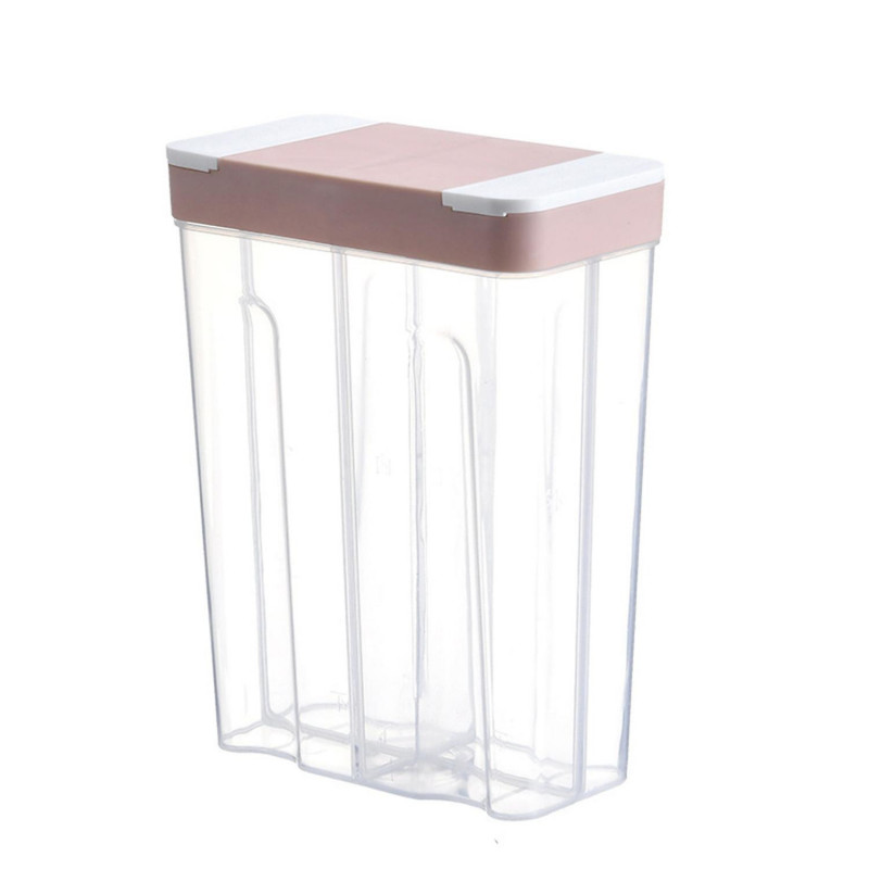 Home 4-Compartment Grain Storage Tank Box Transparent Sealed Cereal Container