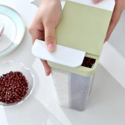 Home 4-Compartment Grain Storage Tank Box Transparent Sealed Cereal Container