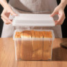Food Storage Box Large Capacity Reusable Good Sealing with Lid Visible Dustproof Transparent Bread S