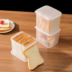 Food Storage Box Large Capacity Reusable Good Sealing with Lid Visible Dustproof Transparent Bread S