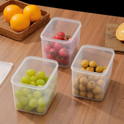 Food Storage Box Large Capacity Reusable Good Sealing with Lid Visible Dustproof Transparent Bread S