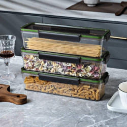 Rectangular Pasta Storage Box Large Capacity with Silicone Seal Visible Design Sealed Food Container