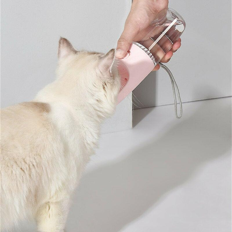 Portable pet drinking cup one key leak prevention dual filtration mini water dispenser easy to carry