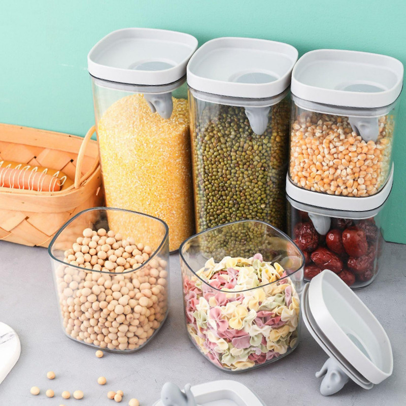 550ml/2000ml Food Container Good Seal Performance ABS Food Sealed Jar with Airtight Lid for Home