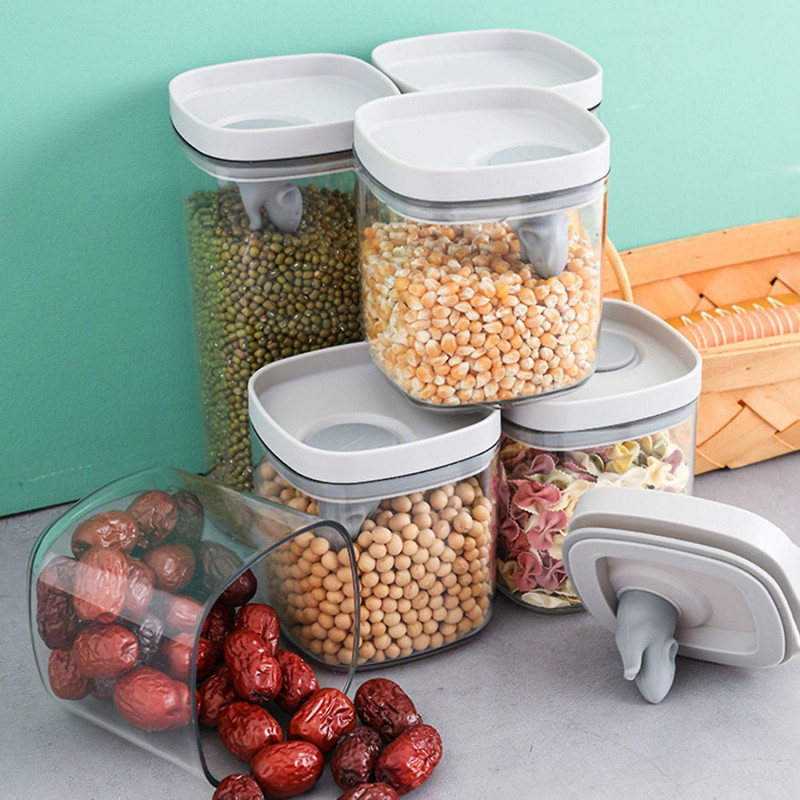 550ml/2000ml Food Container Good Seal Performance ABS Food Sealed Jar with Airtight Lid for Home
