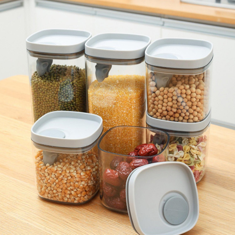 550ml/2000ml Food Container Good Seal Performance ABS Food Sealed Jar with Airtight Lid for Home