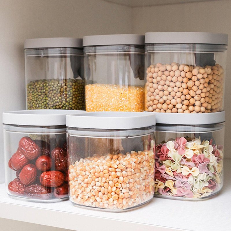 550ml/2000ml Food Container Good Seal Performance ABS Food Sealed Jar with Airtight Lid for Home