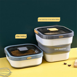 Foldable Rice Bucket PP Sealed Food Container for Home