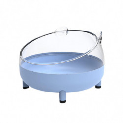 Dog Food Container Dual-use Large Capacity PP Four Corner Cat Ear Healthy Feeding Bowl for Kitty
