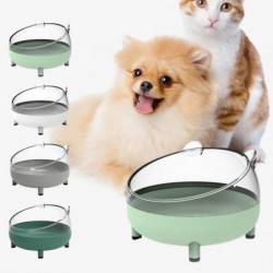 Dog Food Container Dual-use Large Capacity PP Four Corner Cat Ear Healthy Feeding Bowl for Kitty