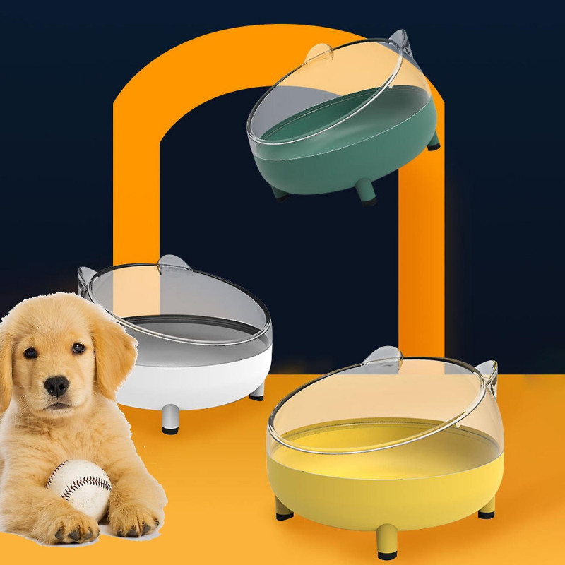 Dog Food Container Dual-use Large Capacity PP Four Corner Cat Ear Healthy Feeding Bowl for Kitty Dog Food Container Dual-use Large Capacity PP Four Corner Cat Ear Healthy Feeding Bowl for Kitty