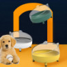 Dog Food Container Dual-use Large Capacity PP Four Corner Cat Ear Healthy Feeding Bowl for Kitty Dog Food Container Dual-use Large Capacity PP Four Corner Cat Ear Healthy Feeding Bowl for Kitty