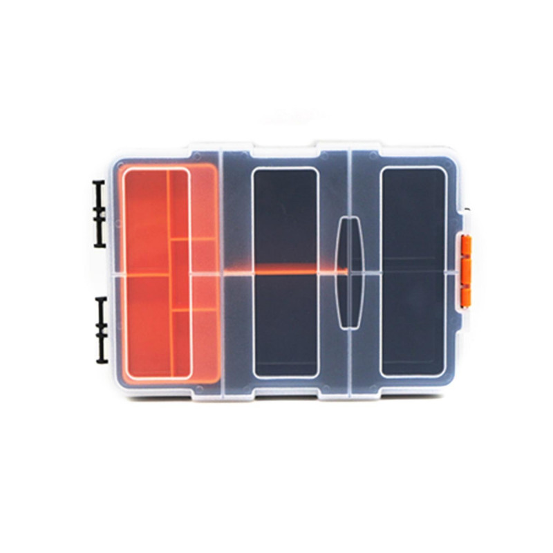 ZHOUBA Portable Multi Grid Impact Resistant Screw Tools Parts Storage Box Container