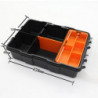 ZHOUBA Portable Multi Grid Impact Resistant Screw Tools Parts Storage Box Container