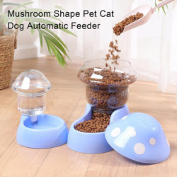 1 Set Cat Water Feeder Auto Replenishment Large Capacity Mushroom Shape Pet Dog Cat Water Food Conta