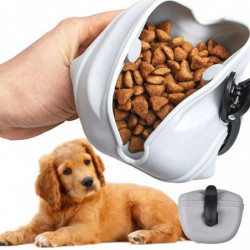 650ml Dog Treat Bag with Magnetic Closure Waist Clip Large Capacity Pet Dog Portable Training Waist