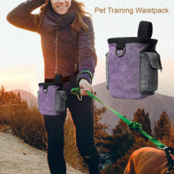 ZHOUBA Dog Treat Pouch Portable Large Capacity Pet Dog Training Food Storage Waist Bag Pet Supplies