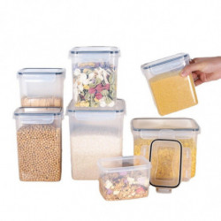 Sealed Storage Jar Box Vacuum Proof Storage Transparent Airtight Jar Kitchen Storage Case with Lid C
