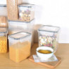 Sealed Storage Jar Box Vacuum Proof Storage Transparent Airtight Jar Kitchen Storage Case with Lid C
