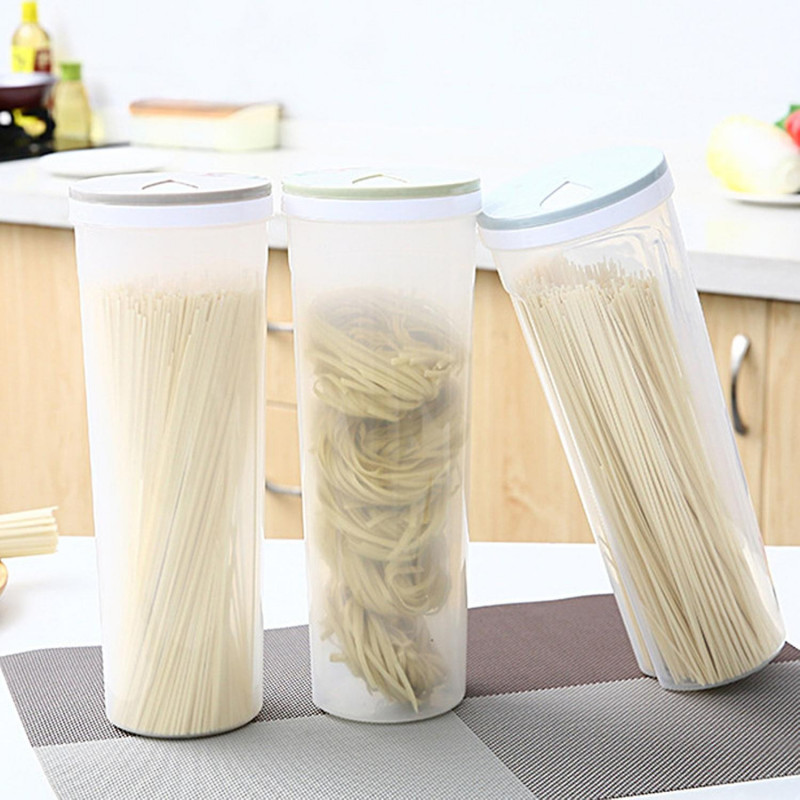Food Sealed Jar Transparent Reused Minimalistic High Capacity Storage Plastic Clear Body Grain Stora