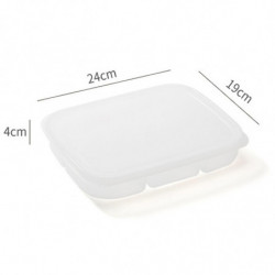 Food Storage Box Fresh-keeping Transparent PP Material Fridge Food Container Divided Serving Tray