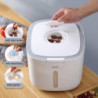 5L Rice Storage Box Large Capacity PP Sealed Grain Dog Food Container for Cabinet