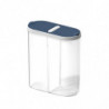 Stackable Food Storage Tank with Partition PP Grain Storage Box Kitchen Gadget