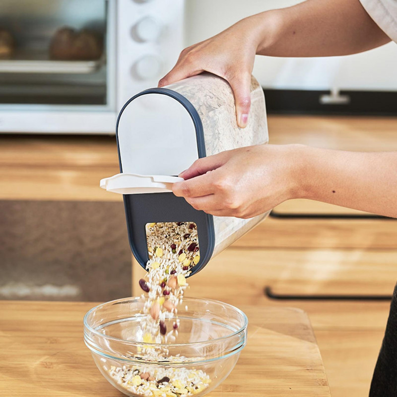 Stackable Food Storage Tank with Partition PP Grain Storage Box Kitchen Gadget