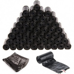 Allright 50 Rolls Doggy Bags Pet Dog Poo Waste Bag Extra Strong Leak Proof 50 Roll 1000pcs Black
