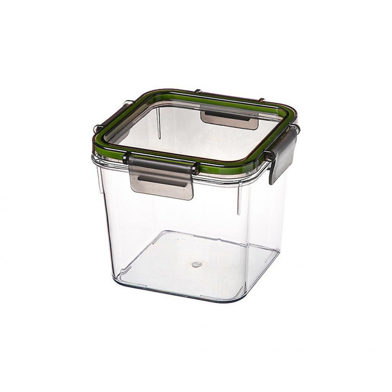 Airtight Food Storage Box Clear Transparent Sealed Plastic Container Kitchen Grain Snack Tea For Tank Cans Square Organi