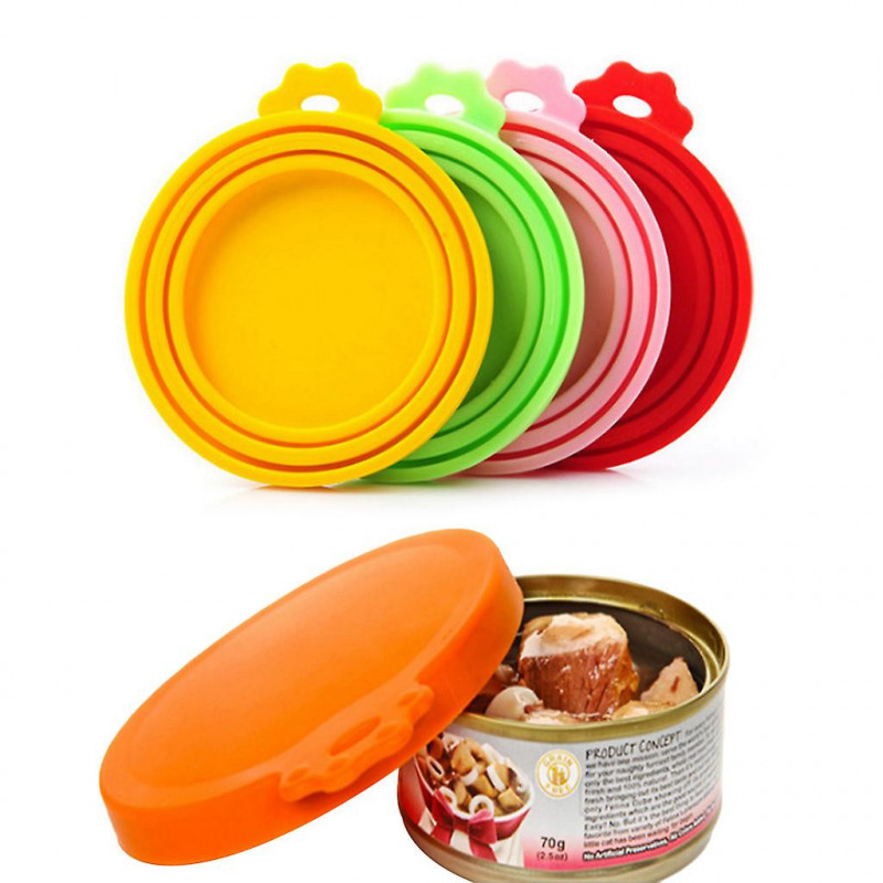 Silicone Can Cover Dishwasher Safe For Cat Dog Food Can Home Pet Supplies