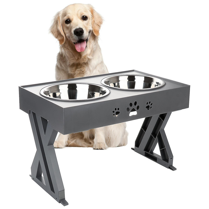 Dog Food Bowl Pet Supplies For Small And Medium-sized Large Dogs And Pets Stainless Steel High Capacity Tray - Snngv