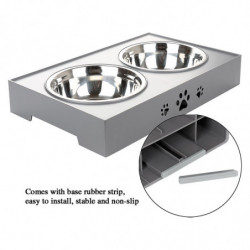 Dog Food Bowl Pet Supplies For Small And Medium-sized Large Dogs And Pets Stainless Steel High Capacity Tray - Snngv