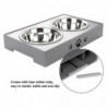Dog Food Bowl Pet Supplies For Small And Medium-sized Large Dogs And Pets Stainless Steel High Capacity Tray - Snngv