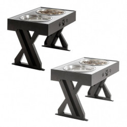 Dog Food Bowl Pet Supplies For Small And Medium-sized Large Dogs And Pets Stainless Steel High Capacity Tray - Snngv