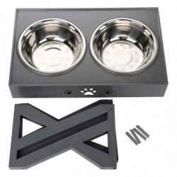 Dog Food Bowl Pet Supplies For Small And Medium-sized Large Dogs And Pets Stainless Steel High Capacity Tray - Snngv
