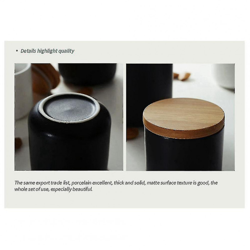 Whole Grain Storage Box Kitchen Storage Jar Food Sealed Jar,black S