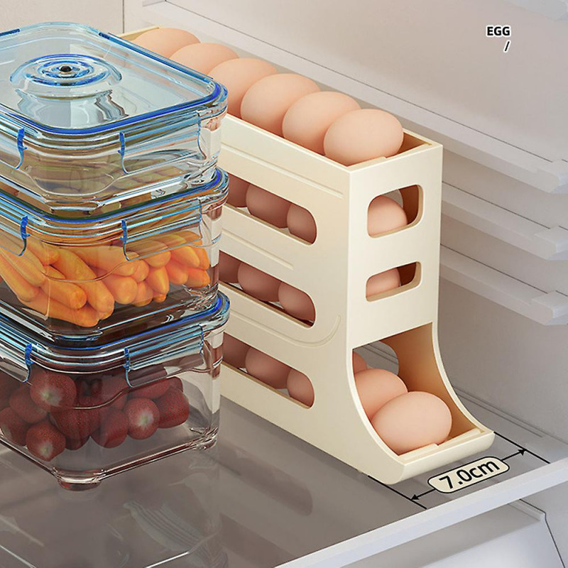Boîte de stockage d’oeufs coulissante automatique Conteneur d’oeufs portable de grande capacité pour l’extérieur
