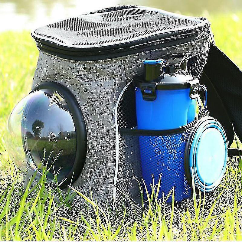 Portable 2 In 1 Pet Folding Water Bottle Food Container With Folding Silicone Pet Bowl Outdoor